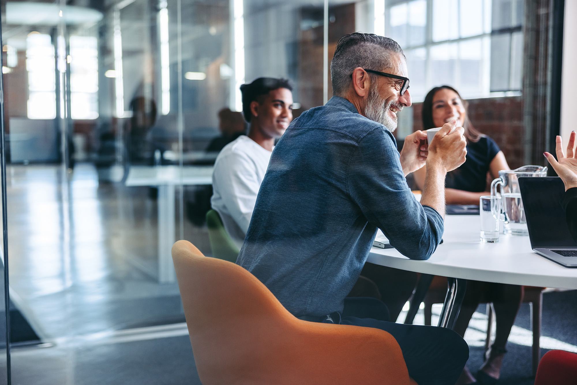 Businessman having meeting and discussing
